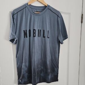 NOBULL Men's Tie-die Gradient Blue/Gray T-Shirt